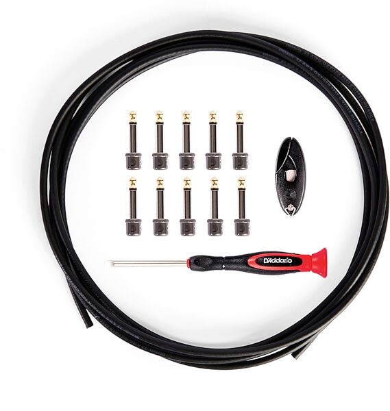 D'Addario DIY Solderless Pedal Straight Plug Cable Kit, New, Action Position Back