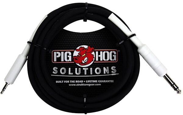 Pig Hog PX48J6 1/4" TRS (Male) to 3.5mm (Male) Adaptor Cable, 10 foot, Main