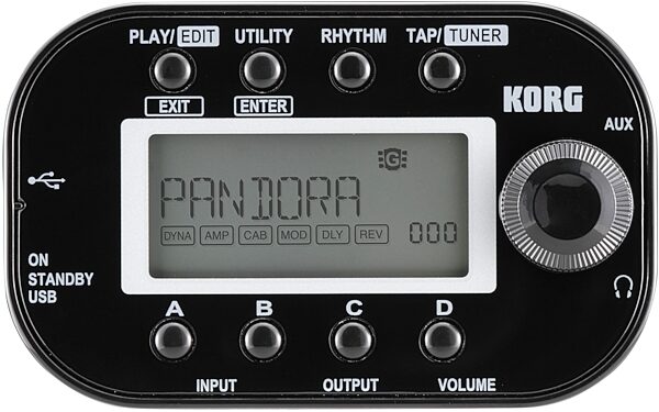 Korg Pandora mini Multi-Effects Processor, Black - Top