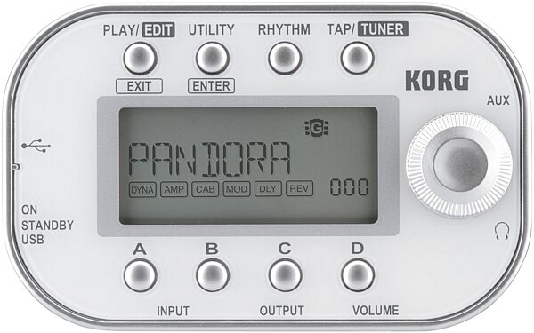 Korg Pandora mini Multi-Effects Processor, White - Top