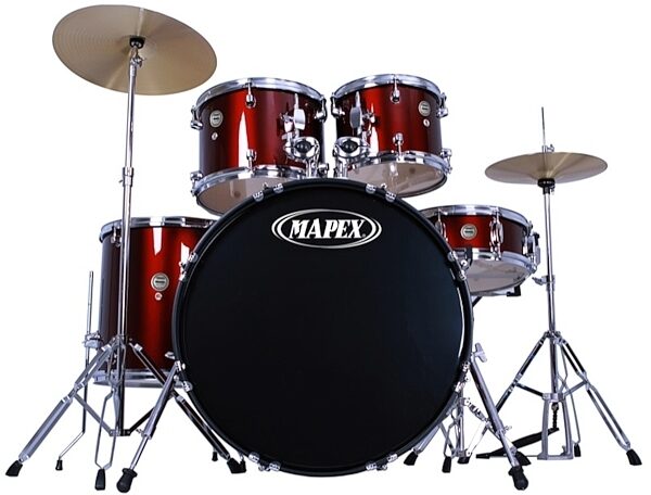 Mapex PY5294TC Prodigy Complete Drum Kit, 5-Piece, Dark Red