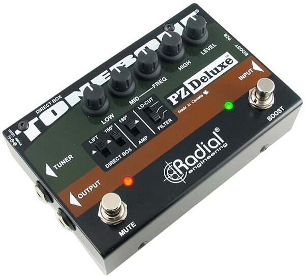 Radial PZ-Deluxe Acoustic Preamp, Angle