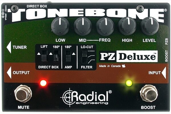 Radial PZ-Deluxe Acoustic Preamp, Top