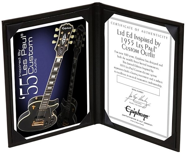 Epiphone Limited Edition Inspired by 1955 Les Paul Custom Outfit Electric Guitar (with Case), View 8