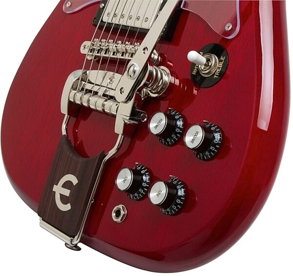 Epiphone 50th Anniversary 1962 Crestwood Custom Electric Guitar with Case, Cherry Bridge