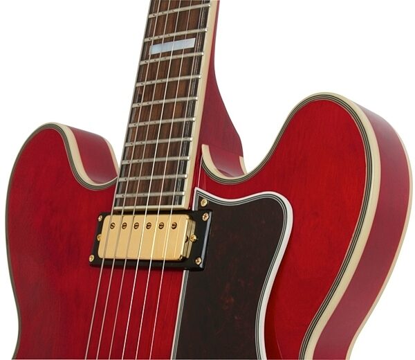 Epiphone 50th Anniversary 1962 Sheraton E212T Electric Guitar with Case, Cherry Neck