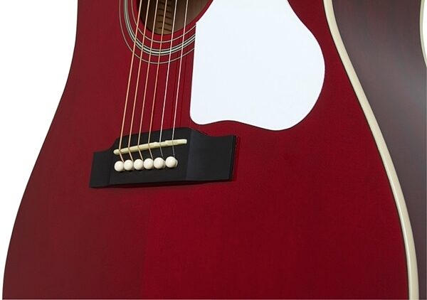 Epiphone Limited Edition 1963 J45 Acoustic Guitar, Wine Red - Bridge