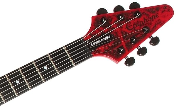 Epiphone Limited Edition Jeff Waters Annihilation Flying V II Electric Guitar (with Gigbag), Headstock