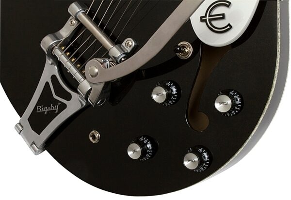 Epiphone Limited Edition Riviera Custom P93 Electric Guitar, Black Royale Bridge