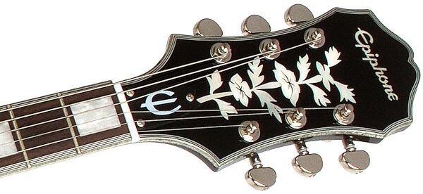 Epiphone Limited Edition Emperor Swingster Electric Guitar, Black Royale Headstock