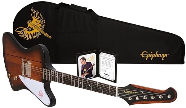 Epiphone Limited Edition Joe Bonamassa Treasure Firebird I Electric Guitar, Tobacco Sunburst Package