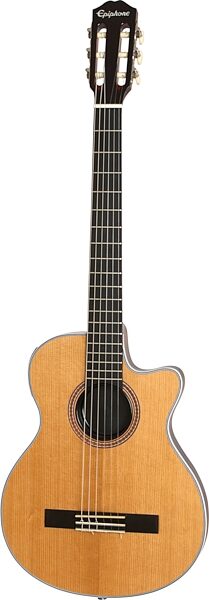 Epiphone CE Coupe Acoustic-Electric Classical Guitar, Action Position Back