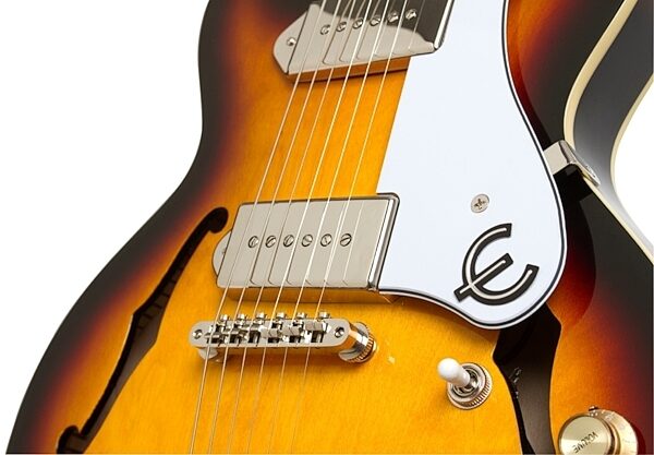 Epiphone Casino Coupe Electric Guitar, Vintage Sunburst - Bridge