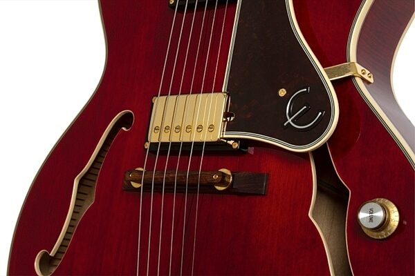 Epiphone Joe Pass Emperor-II PRO Electric Guitar, Wine Red Bridge