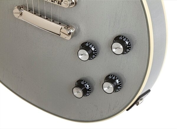 Epiphone Limited Edition Les Paul Custom PRO Electric Guitar, TV Silver Controls