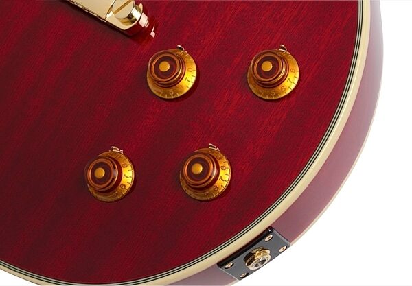 Epiphone Limited Edition Les Paul Custom PRO 100th Anniversary Electric Guitar (with Case), Cherry Closeup 1