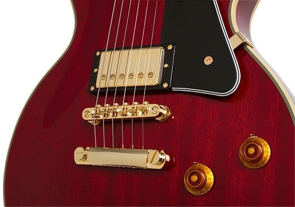 Epiphone Limited Edition Les Paul Custom PRO 100th Anniversary Electric Guitar (with Case), Cherry Closeup 2