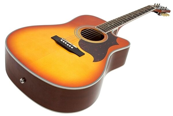 Epiphone FT-350SCE Acoustic-Electric Guitar, Violinburst - Angle