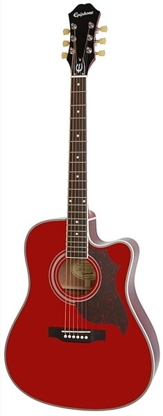 Epiphone FT-350SCE Acoustic-Electric Guitar, Wine Red