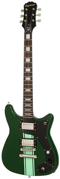 Epiphone Limited Edition Wilshire Phant-O-Matic Electric Guitar (with Gig Bag), Emerald Green
