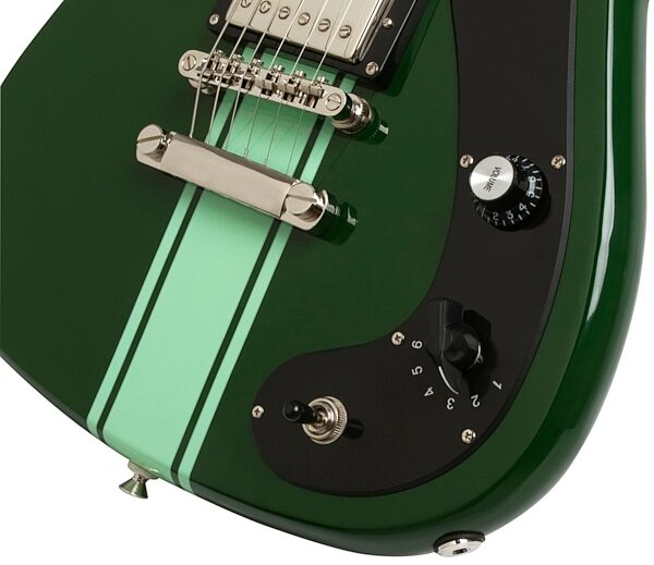 Epiphone Limited Edition Wilshire Phant-O-Matic Electric Guitar (with Gig Bag), Emerald Green Bottom