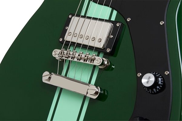 Epiphone Limited Edition Wilshire Phant-O-Matic Electric Guitar (with Gig Bag), Emeral Green Bridge