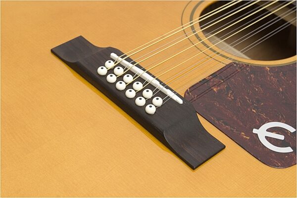 Epiphone Roy Orbison Bard 12-String Acoustic Guitar (with Case), Bridge