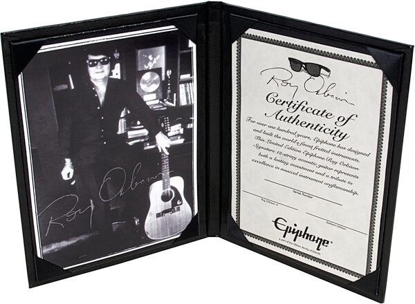 Epiphone Roy Orbison Bard 12-String Acoustic Guitar (with Case), Certificate - Photo Binder