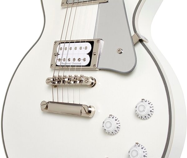 Epiphone Limited Edition Tommy Thayer White Lightning Signature Les Paul Electric Guitar (with Case), Bridge