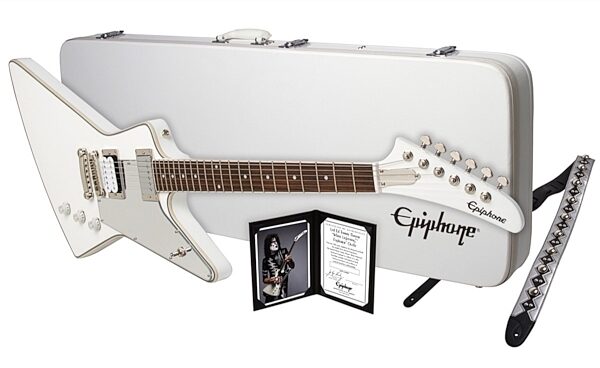 Epiphone Limited Edition Tommy Thayer "White Lightning" Explorer Electric Guitar (with Case), Alt