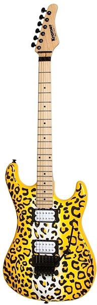 Kramer Satchel Pacer Electric Guitar, Vintage Yellow Leopard