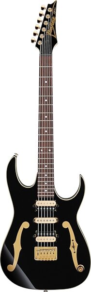 Ibanez PGM50 Paul Gilbert Premium Electric Guitar (with Gig Bag), Black, Action Position Back