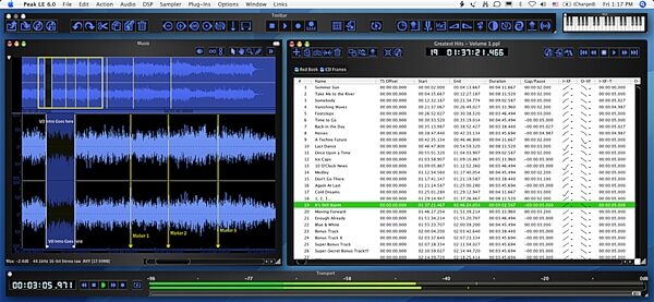 Bias Peak LE 2-Track Editing Software (Macintosh), Screenshot
