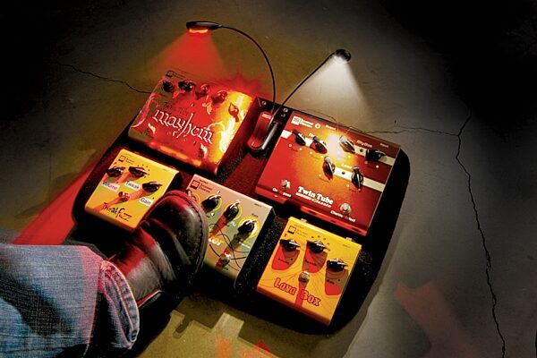 Mighty Bright Pedal Board Music Light, Action View with Not-Included Pedals