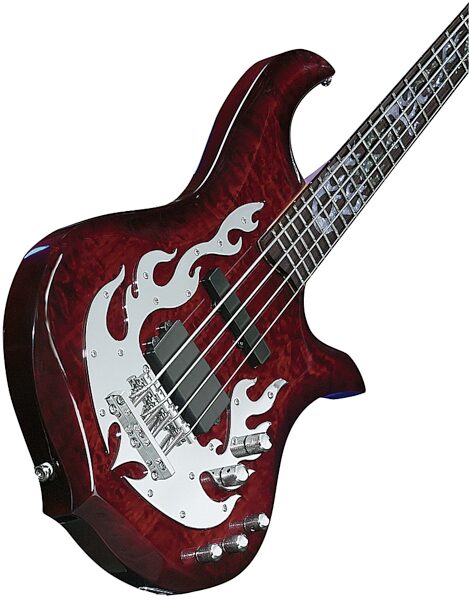 Traben Phoenix Electric Bass Guitar, Blood Red Body