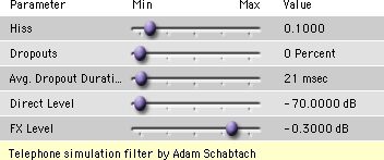 Cycling '74 Pluggo 3.1 VST MAS RTAS (Macintosh), Filters - Phone Filter