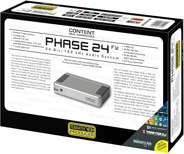 Terratec Phase 24 24/192kHz Firewire Audio Interface, Box
