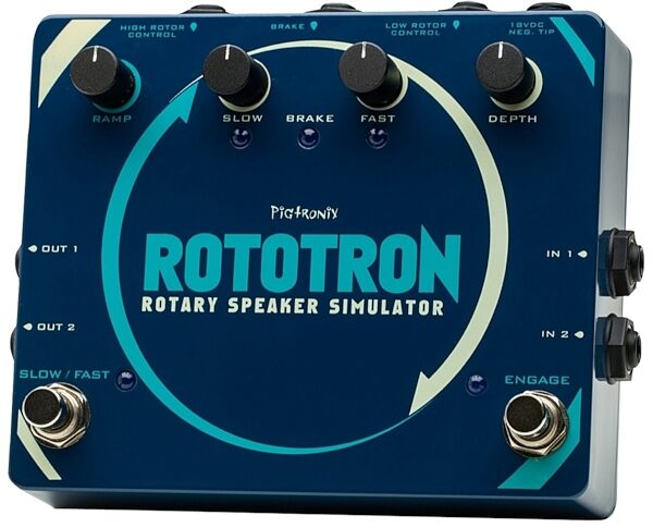 Pigtronix Rototron Rotary Speaker Simulator Pedal, Angle