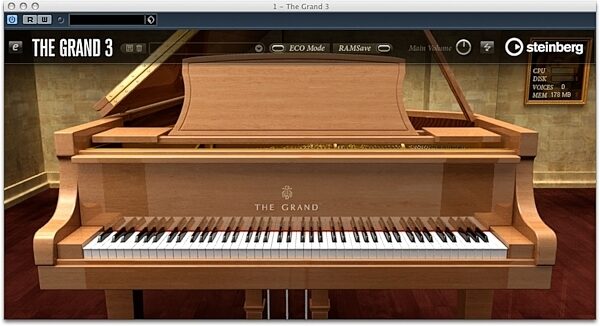 Steinberg The Grand Virtual Grand Piano (Mac and Windows), Screenshot - Model D