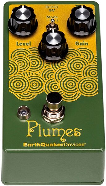 EarthQuaker Devices Plumes Overdrive Pedal, New, Angle3