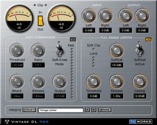 TC Electronic Powercore PCI MarkII DSP Card, Compressor Limiter