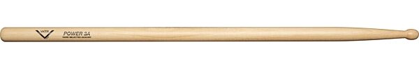 Vater Power Hickory Acorn Drumsticks, 3A, Wood Tip, Pair, Action Position Back