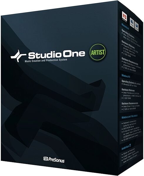 PreSonus Studio One Artist Music Production Software (Mac and Windows), Box