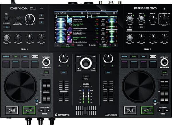 Denon DJ Prime Go Smart DJ Console, New, Action Position Back