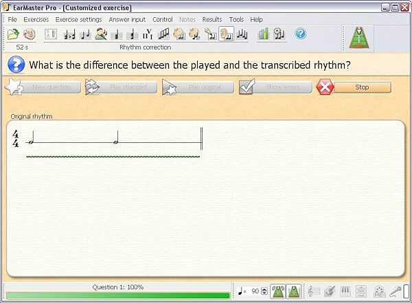 EarMaster School Ear Training Software, Screenshot - Rhythm Correction