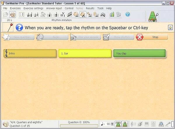 EarMaster School Ear Training Software, Screenshot - Rhythm Imitation
