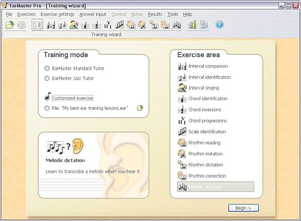 EarMaster School Ear Training Software, Screenshot - Welcome Wizard