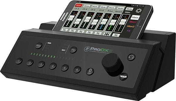 Mackie ProDX8 Wireless Digital Mixer, 8-Channel, Left Angle 2