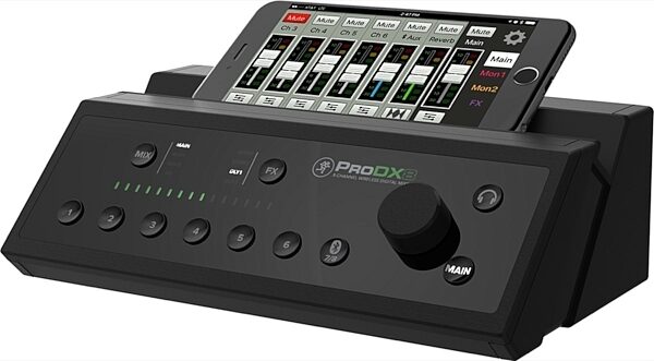 Mackie ProDX8 Wireless Digital Mixer, 8-Channel, Left Angle