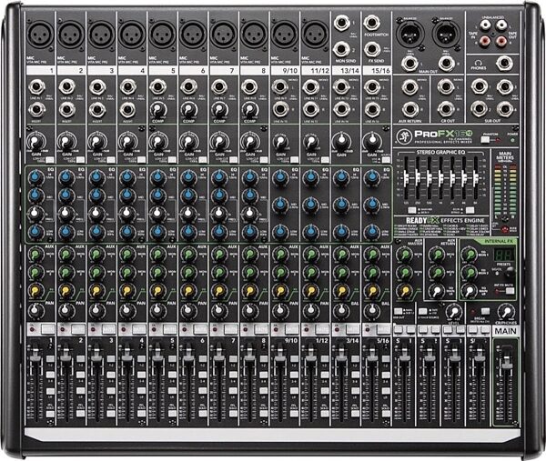 Mackie ProFX16 v2 USB Mixer with FX, 16-Channel, Main
